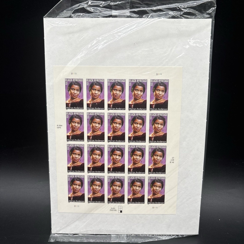 USPS 2004 Black Heritage Marian Anderson Sheet‎ Of 20 MNH
